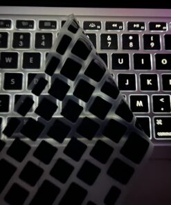 MOSISO Silicone Keyboard Cover Compatible with MacBook Air 13 inch A1466 A1369 2010-2017&Compatible with MacBook Pro 13/15 inch (with/Without Retina Display, 2015 or Older Version), Black 33 61p Xm7uKL