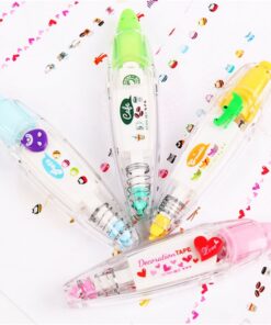 Lucky Fitness 2pcs Korea Stationery Cute Novelty Decorative Correction Tape Correction Fluid School & Office Supply 12 61p0fnMfP6L