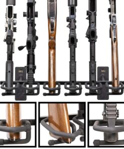 Hold Up Displays - Gun Rack and Rifle Storage Holds 6 Winchester Remington Ruger Firearms and More - Heavy Duty Steel - Made in The USA 1 Pack 21 61p2PryeNcL