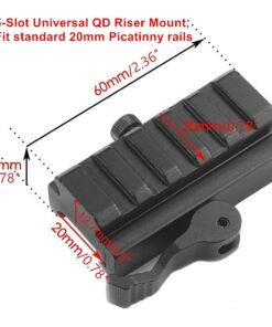 Alternative view of MIZUGIWA 3-Slot or 5-Slot QD Lever Mount Adaptor and Riser Medium Profile Black