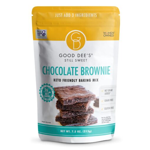 Good Dee's Chocolate Brownie Mix | Keto Baking Mix | Sugar-Free, Gluten-Free, Grain-Free, Nut-Free, Soy-Free & Low Carb Baking Mix | Diabetic, Atkins & WW Friendly (Pack of 1) 7.5 Ounce (Pack of 1)