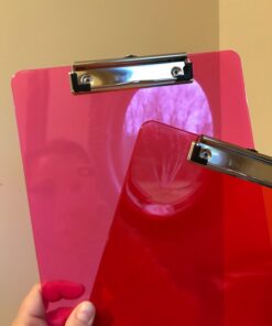 Trade Quest Plastic Clipboard Transparent Color Letter Size Low Profile Clip (Pack of 6) (Assorted) Assorted 24 61p4MiPXUL