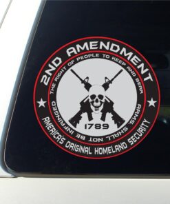 5x 2nd Amendment - America's Original Homeland Security Round Bumper Sticker Decal (5 Inch) 4 61p4rtSx0YL
