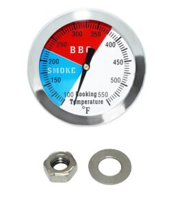 2 inch BBQ Thermometer Gauge Charcoal Grill Pit Smoker Temp Gauge Grill Thermometer Replacement for Smoker Grill Wood Charcoal Pit, Heat Indicator Grill Temp Thermometer 1 20 61p55APuUL