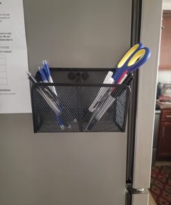 Workablez Pencil Holder for Desk, Magnetic Pen Holder for Refrigerator, Magnetic Marker Holder for Whiteboard, Magnetic Holder, Whiteboard Marker Holder Magnetic Marker Holder w. 2 Large Compartments 2 compartments 35 61p82VEe9OL