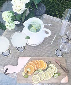 Mud Pie Margarita Pitcher Set, White 13 61pBJA4kNdL