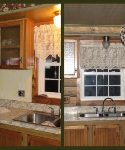 York Wallcoverings Lake Forest Lodge Mountain Logs Removable Wallpaper Brown .136 44 61pCceW2r3L