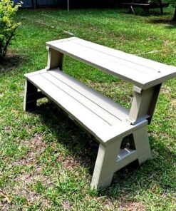 Premiere Products 5RCATA Tan Convert A Bench, Approximate Size: Table 27" H x 14" D 31" H x 58" L Seat 17" H x 14" D Weighs 38 lbs 31 61pDn5Ml9mL
