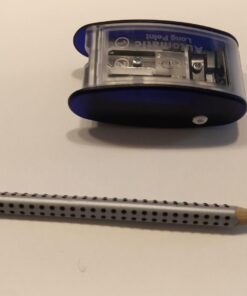 AS2M (1053121), Long Point Sharpener, sharpens in 2 steps; 2 spare blades includes. With lead pointers for 2 mm and 3.2 mm. BLUE only 1-Pack 35 61pEVyYEBlL