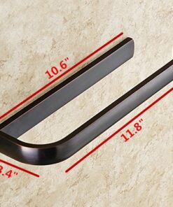ELLO&ALLO Oil Rubbed Bronze Towel Bars for Bathroom Accessories Wall Mounted Towel Holder, Rust Protection 12.4"x4.2"x2.1" 19 61pEqAB5KtL 1