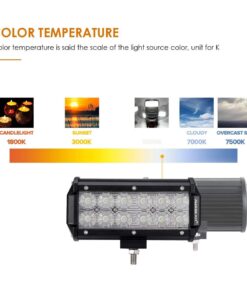 Auxbeam 7" LED Light Bar Flood Led Work Light 36W Off Road Driving Lights for JeepTruck 4x4 Military Mining Boating Farming and Heavy Equipment 28 61pErMaF9L