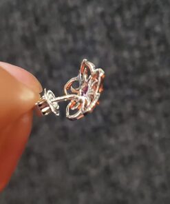 Amazon Collection Sterling Silver Sky Flower Stud Earrings Purple Amethyst 25 61pF0Wse2oL