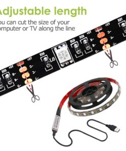 Entiqi Led Strip Lights 6.56ft for 40-60in TV USB Backlight Kit with Remote, 16 Color 5050 Bias HDTV, for 40-60 1 25 61pKfs Rf9L