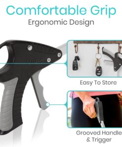 Vive Suction Cup Grabber Reacher 32" - Elderly Grab It Reaching Pickup Tool Heavy Duty for Seniors - Trash, Sticks, Litter Picker Upper - Extra Long Reach Handle & Handy Extension Arm Claw 1 29 61pKgqypJFL