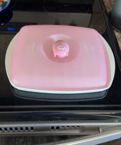 MSC International 78416 Joie Piggy Microwave Bacon Tray with Splatter Lid, Holds 4-5 Strips of Bacon, 10.5 x 8.5 x 2 40 61pKnps1EFL