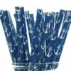 Anchor Sailing Straws (25 Pack) - Navy Blue Sea Anchors Paper Straws, Sailor & Nautical Party Supplies, Ahoy Matey Drinking Straws 7 61pL5xEkSVL