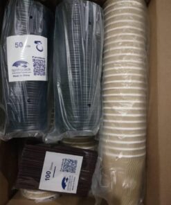 SPRINGPACK Disposable Paper Coffee Cups with Lids, 100 pack 12 oz Ripple Wall Insulated To Go Coffee Cups for Hot/Cold Beverage, Recyclable Takeaway Drinking Cups for Home Office Cafe Party 38 61pMdAqdJqL