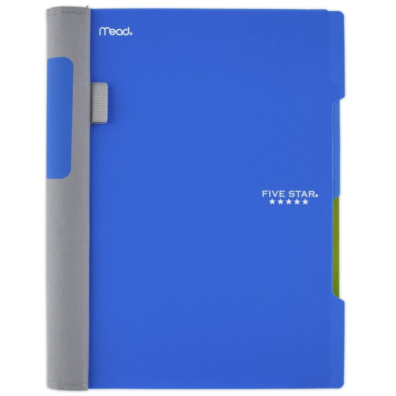 Catalog 4 Five Star Advance Spiral Notebook, 2 Subject, College Ruled Paper, 100 Sheets, 9-1/2" x 6", Blue (73162)