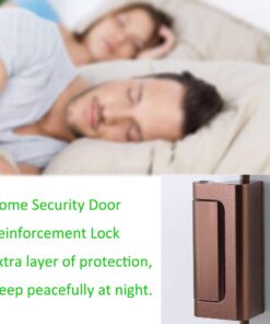 BAOWEIJD Door Lock Child Proof, Home Security Door Reinforcement Lock Withstand 800 lbs Door Latch Double Safety Security Protection for Your Home (Brown Door Security Lock) Brown 27 61pOOrHrrzL