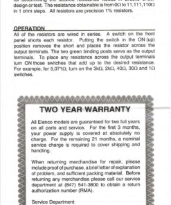Elenco Resistance Substitution Box | Resistance Range From 1Ω To 11, 111 , 110MΩ | 1% Precision: 1Ω-40kΩ- 1 Watt/ 100kΩ- 4MΩ- 1/2 Watt 33 61pQqsUoH7L