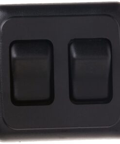 Alternative view of JR Products 12235 Black Double SPST On-Off Switch with Bezel
