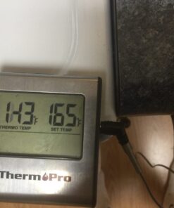 ThermoPro TP-16 Large LCD Digital Cooking Food Meat Smoker Oven Kitchen BBQ Grill Thermometer Clock Timer with Stainless Steel Probe Light Silver 38 61pS8TExJgL