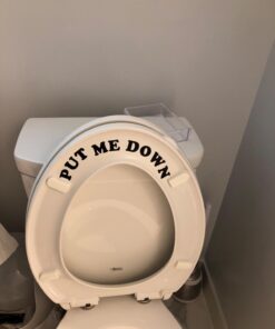 Sticker Connection | Put Me Down Toilet Sticker Vinyl Decal | Funny Kids Potty Training Monster Waterproof, Easy to Clean, Matte Black Finish | 2.5"x6" (Black) 23 61pXUb7muyL