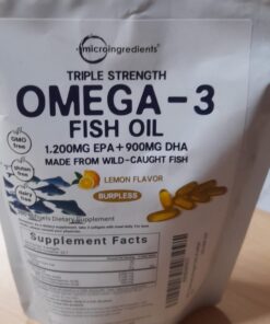 Triple Strength Omega 3 Fish Oil Supplements 4200mg Per Serving, 240 Softgels – Lemon Flavored – Burpless (Enteric-Coated) | EPA 1200mg + DHA 900mg | Deep Sea Fish, Wild Caught from Norwegian Waters 240 Count (Pack of 1) 26 61pXfy5rxoL