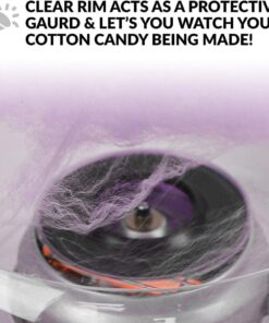 Nostalgia Vintage Hard and Sugar Free Countertop Original Cotton Candy Maker, Includes 2 Reusable Cones And Scoop – Pink, Main 25 61pXzevgmtL