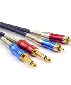 Disino Dual 1/4 inch TS to Dual RCA Stereo Audio Interconnect Cable Patch Cable Cords -3.3 ft 3.3 feet 14 61pYGbqne L