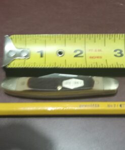 Old Timer 104OT Small Canoe 4.7in Stainless Steel Traditional Folding Pocket Knife with Clip Point and Drop Point Blades, Sawcut Handle, and Convenient Size for EDC, Camping, Hunting, and Outdoors 104OT Small Canoe (Box) 21 61pZBEUbvvL