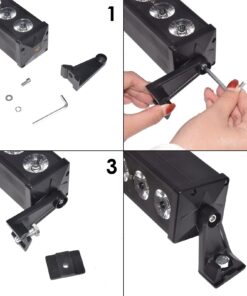 Eyourlife LED Light Bar Side Mounting Brackets with Rubber Pads, Universal Fit Metal Side Brackets Kit with Bolts, Sturdy Light Mounting Replacement for Rigid or Curve Light Bars for Jeep Truck & SUV 19 61pdlXKtoKL