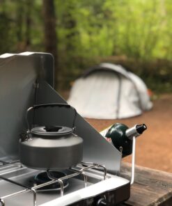 Coleman Triton+ 2-Burner Propane Camping Stove, Push-Button Instant Ignition, Portable Camp Grill, Adjustable Burners, Wind Guards, 22,000 Total BTUs of Power, Beach Cookouts, Backyard BBQ, Tailgating Silver 65 61peZsCx4oL