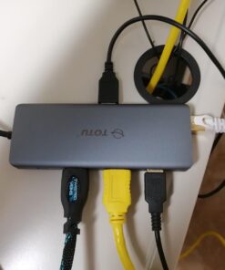 USB C HUB, Upgraded TOTU 13 in 1 Type C Hub Dongle Adapter (4K Dual HDMI&DP,75W PD), Triple Display Docking Station for Windows&MacBook Pro USB C Systems, macOS only Support Mirror Display 45 61pf0dMLOyL 1