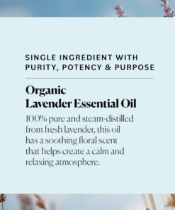 Sky Organics Organic Lavender Essential Oil, 100% Pure and Cold Pressed USDA Certified Organic for Aromatherapy & DIY, 1 Fl Oz. 1 Fl Oz (Pack of 1) 27 61pg B3QfPL