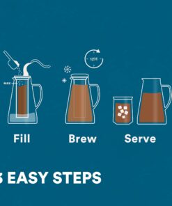 Airtight Cold Brew Iced Coffee Maker Pitcher (& Iced Tea Maker) with Spout – 1.5L/ 51oz Ovalware RJ3 Brewing Glass Carafe with Removable Stainless Steel Filter 1.5 Liter 26 61ph9nhtvmL