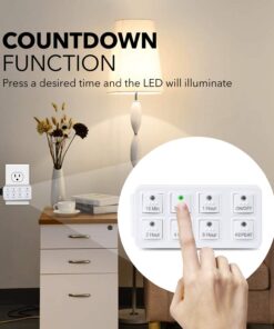 BN-LINK Indoor Countdown Timer with Repeat Function, Heavy Duty Accurate Compact Size for Charger Vacation Security, 3-Prong Grounded Outlet, 15A/1875W ½ HP ETL Listed 24 61pi3AgEnRL