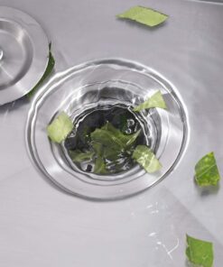 KES Kitchen Sink Drain Strainer 3-1/2-Inch Sink Drain Assembly Stopper with Deep Basket Cover Lid Rustfree SUS 304 Stainless Steel, S3001 31 61pnSuzoBoL