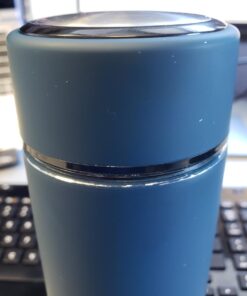 Vibrant All in ONE Travel Mug - Tea Infuser Bottle - Insulated HOT Coffee Thermos - Cold Fruit Infused Water Flask - Food Grade Leak Proof Tumbler Double Wall Stainless Steel 16.9 oz Blue 29 61pr8AejHlL