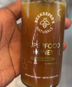 Superfood Honey by Beekeeper's Naturals - Bee Pollen, Royal Jelly, Propolis, Honey - Natural Energy, Immune Support, Mental Clarity, Athletic Performance (11.6 oz) 11.60 Ounce (Pack of 1) 32 61ps34PR2sL