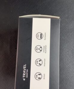 Travel Adapter, JOOMFEEN Worldwide All in One Universal Power Wall Charger AC Power Plug Adapter with Dual USB Charging Ports for USA EU UK AUS Cell Phone Laptop (Black) Black 47 61psDKnmBuL