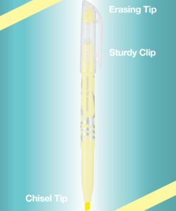 Pilot, FriXion Light Pastel Erasable Highlighters, Chisel Tip, Pack of 5, Pastel Blue, Pink, Yellow, Green & Purple. 5-Pack 26 61psEC4CUSL 1