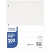 Mead Loose Leaf Paper, Notebook Paper, College Ruled Filler Paper, Standard, 8.5 x 11, 200 Sheets (17208), White Pack of 1 12 61ptHUFBF5L