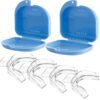 Teeth Whitening Trays 4 Pcs with 2 Travel Storage Cases BPA Free Moldable Trimmable Thin Mouth Trays Dental Tooth Whitener Bleaching Trays 15 61pwWGfVlqL