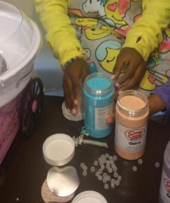 Cotton Candy Express Floss Sugar Variety Pack with 3 - 11oz Plastic Jars of Cherry, Blue Raspberry & Grape Flossing Sugars Plus 50 Paper Cotton Candy Cones Cherry, Grape, Blue Raspberry 37 61pxq fXBXL 1