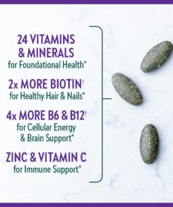 New Chapter Women's Multivitamin 40+ Advanced Formula for Heart, Hormone, Immune & Energy Support, Higher Levels of Whole-Food Fermented B Vitamins +D3, Made with Organic Non-GMO Ingredients, 96 Count 15 61pyl7JCheL