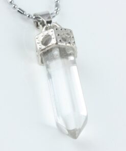 SUNYIK Semiprecious Healing Crystal Point Stone Pendant for Necklace,Hexagon Pyramid Pendant Pack of 2 1-rock crystal stone+blue veins stone 7 61pyr8AXoZL