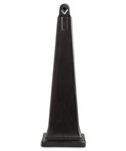 Rubbermaid Commercial Products Groundskeeper Smoking Management Station, 1 Gallon Capacity, 37-Inch Height, Outdoor Ashtray and Cigarette Butt Receptacle, Black, 39.4" x 12.3" x 12.3" 5 61q ukJ cyL