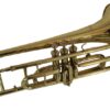 Queen Brass Trombone Bb Pitch Finish Brass Made W/Case+Mp Gold