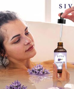 Siva Lavender Essential Oil 4oz (118ml) Premium Essential Oil with Dropper for Diffuser, Aromatherapy, Hair Care, Scalp Massage & Skin Care 4 Fl Oz (Pack of 1) 27 61q1l1uyy0L